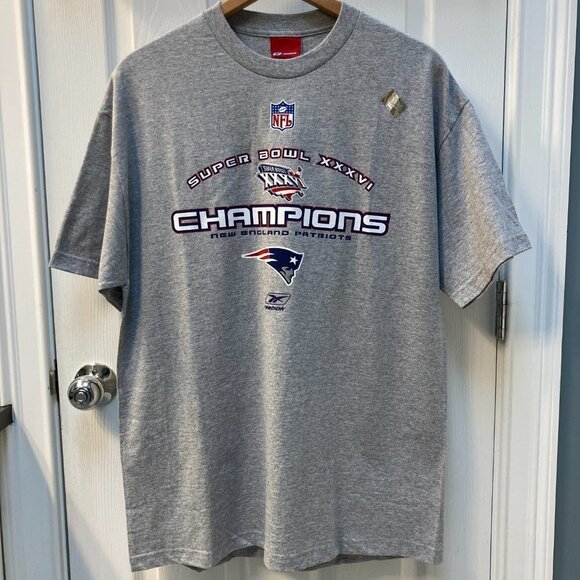 NEW Vintage New England Patriots Super Bowl XXXVI T-Shirt Reebok Size Large - Picture 7 of 7
